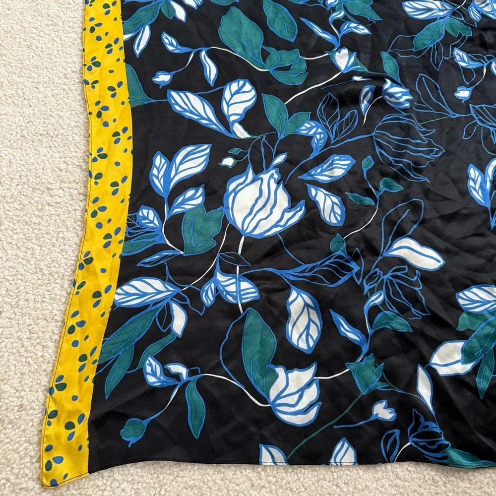 NWT Halogen silk 3 way black combo scarf